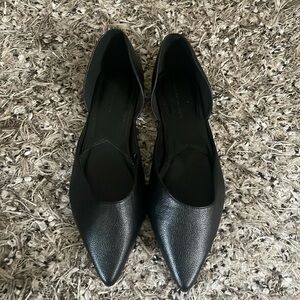 French‎ connection pointy black flats shoes